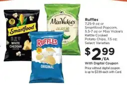 JayC Ruffles Smartfood Popcorn Miss Vickie's Kettle Cooked Potato Chips offer