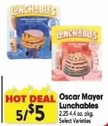 Great Valu Markets Oscar Mayer Lunchables offer