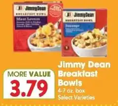 Great Valu Markets Jimmy Dean Breakfast Bowls offer