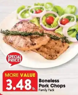 Great Valu Markets Boneless Pork Chops Family Pack offer