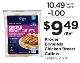 JayC Kroger boneless chicken breast cutlets offer