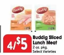 Great Valu Markets Buddig Sliced Lunch Meat offer