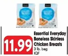 Great Valu Markets Essential Everyday Boneless Skinless Chicken Breasts offer