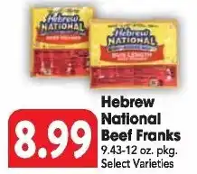 Great Valu Markets Hebrew national beef franks offer