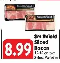 Great Valu Markets Smithfield Sliced Bacon offer