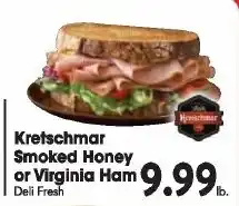 Great Valu Markets Kretschmar Smoked Honey or Virginia Ham offer