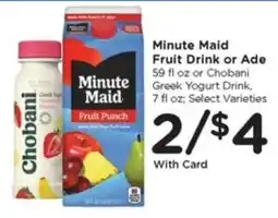 JayC Minute Maid Fruit Drink or Ade offer