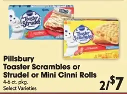 Great Valu Markets Pillsbury Toaster Scrambles or Strudel or Mini Cinni Rolls offer