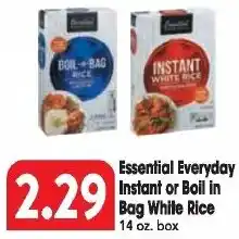 Great Valu Markets Essential Everyday Instant or Boil in Bag White Rice offer