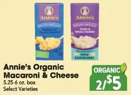 Great Valu Markets Annie's Organic Macaroni & Cheese offer