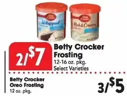 Great Valu Markets Betty Crocker frosting offer