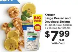 JayC Kroger large peeled and deveined shrimp offer
