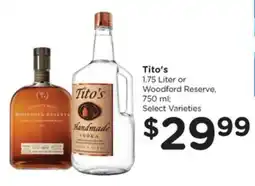 JayC Tito's Handmade Vodka or Woodford Reserve offer