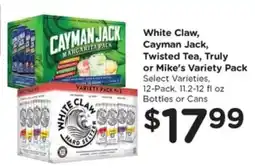 JayC White Claw, Cayman Jack, Twisted Tea, Truly or Mike's Variety Pack offer