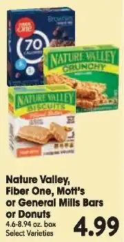 Great Valu Markets Nature Valley, Fiber One, Mott's or General Mills Bars or Donuts offer