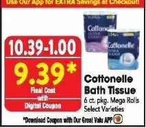 Great Valu Markets Cottonelle bath tissue offer
