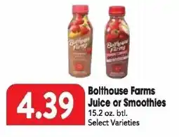 Great Valu Markets Bolthouse Farms Juice or Smoothies offer