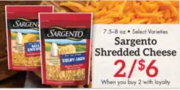 Germantown Fresh Market Sargento shredded cheese offer