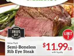 Germantown Fresh Market Premium angus beef semi-boneless rib eye steak offer