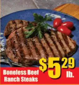 Reams Boneless Beef Ranch Steaks offer