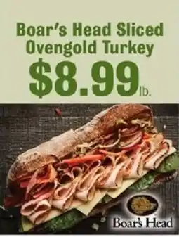 Robert Fresh Market Boar's Head Sliced Ovengold Turkey offer