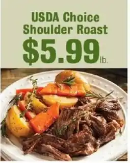 Robert Fresh Market Usda choice shoulder roast offer
