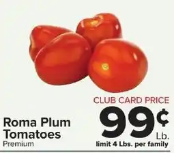 Foodtown supermarkets Roma Plum Tomatoes offer