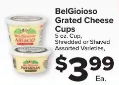 Foodtown supermarkets BelGioioso Grated Cheese Cups offer