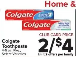 Foodtown supermarkets Colgate toothpaste offer
