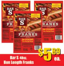 Reams Bar S bun length franks offer