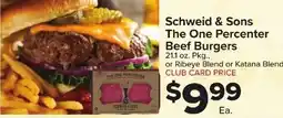 Foodtown supermarkets Schweid & Sons The One Percenter Beef Burgers offer