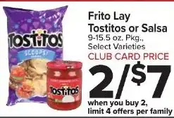 Foodtown supermarkets Frito Lay Tostitos or Salsa offer