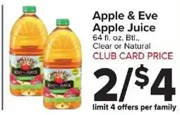 Foodtown supermarkets Apple & Eve Apple Juice offer
