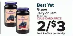 Foodtown supermarkets Best Yet Grape Jelly or Jam offer