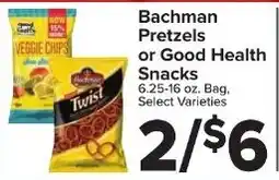 Foodtown supermarkets Bachman Pretzels or Good Health Snacks offer