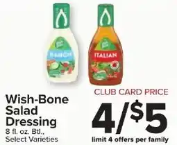Foodtown supermarkets Wish-Bone Salad Dressing offer