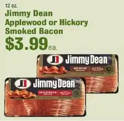 Robert Fresh Market Jimmy Dean Applewood or Hickory Smoked Bacon offer