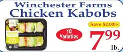 DeMoulas Market Basket Winchester Farms Chicken Kabobs offer