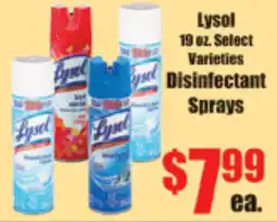 Reams Lysol disinfectant sprays offer