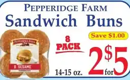 DeMoulas Market Basket Pepperidge Farm Sandwich Buns offer
