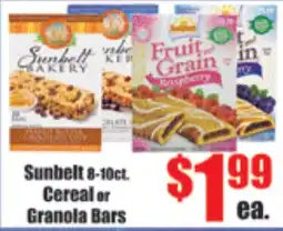 Reams Sunbelt Bakery Cereal or Granola Bars offer