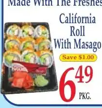 DeMoulas Market Basket California Roll With Masago offer