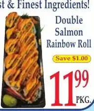 DeMoulas Market Basket Double Salmon Rainbow Roll offer