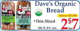 DeMoulas Market Basket Dave's Organic Bread offer