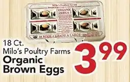 Eurofresh Market Milo's Poultry Farms Organic Brown Eggs offer