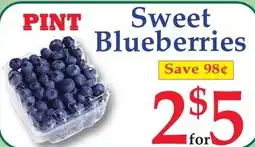 DeMoulas Market Basket Sweet Blueberries offer