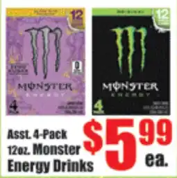 Reams Assorted 4-Pack Monster Energy Drinks offer