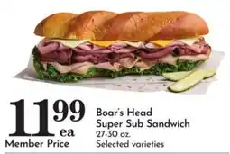 Food Pavilion Boar's Head Super Sub Sandwich offer
