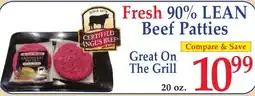 DeMoulas Market Basket Certified Angus Beef Fresh 90% Lean Beef Patties offer
