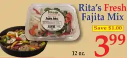 DeMoulas Market Basket Rita's Fresh Fajita Mix offer